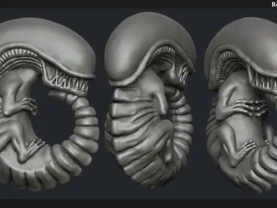 Xenomorph Alien Embryo 3D print model