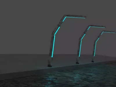 Street Lamp Futuristic 3D model