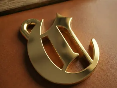 Gothic Letters A to Z 3D print model