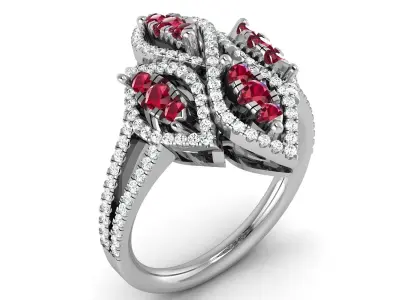 diamond ring for women 3D print model purchase