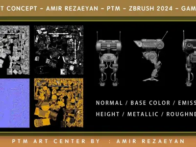 Wall-E robot concept PTM - Amir Rezaeyan 3D model