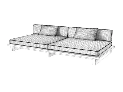 Maldives Sofa 229 3D model