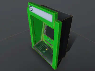 ATM Window 01 Low-poly 3D model