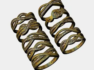 light stone ring 3D print model