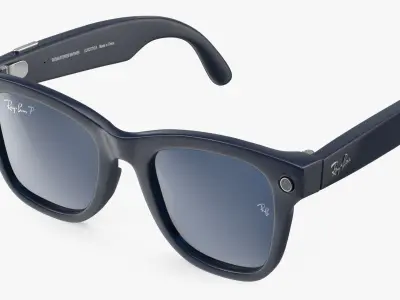Ray Ban Stories Wayfarer Smart Glasses Dark Blue Classic 3D model