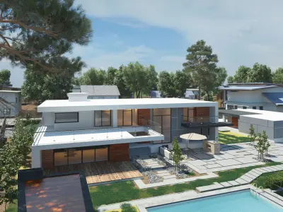 Country house 3D scene 3D model