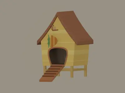 Bunny House 3D model