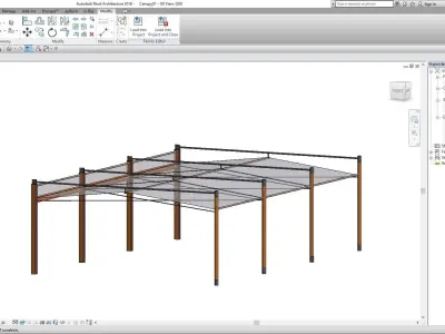 Revit Family - Canopy 01 Low-poly 3D model