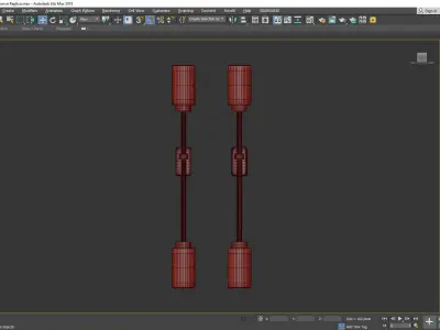 RESTORATION LINE GLASS WALL 2 Low-poly 3D model