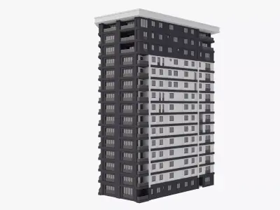 Residential Apartment Building 8 3D model