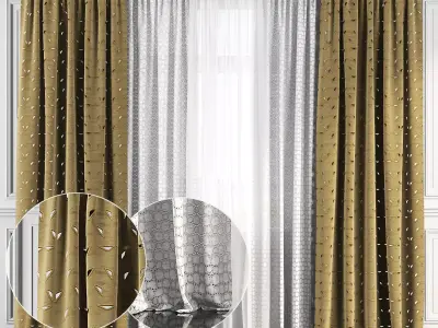 Curtain Set 128 3D model