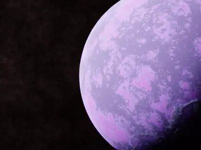 Procedural Planet Low-poly 3D model