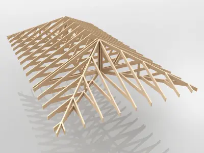 Wood Roof Collections 3D model