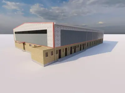 Warehouse-Warehouse Building 3D model 8