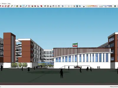 Sketchup School and University H5 3D model