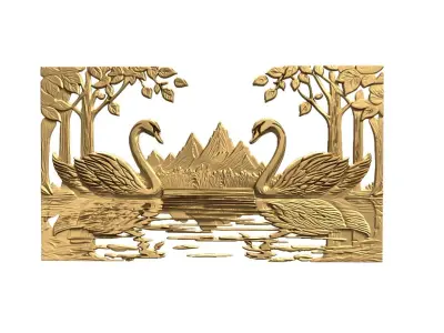 decor set- relief 62 3D print model