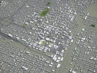 Amarillo - City 3D Model Low-poly 3D model