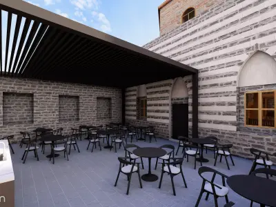 Pasa Hammam Bath Diyarbakir  Real Scale Architectural 3D Model 3D model