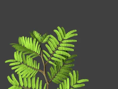 Leaf Model Low-poly 3D model
