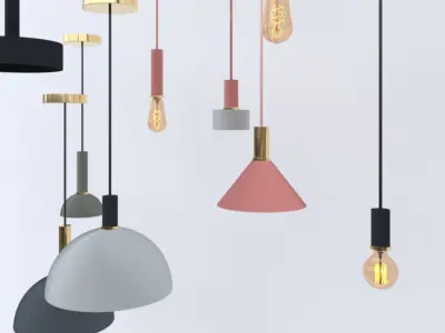 designer pendant lighting 3D model