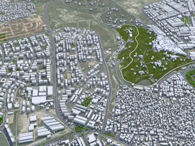 Hama Syria 15km Low-poly 3D model