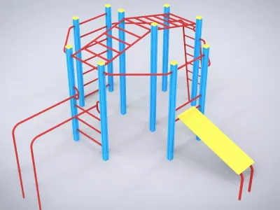 Playground for kids 3D model 4