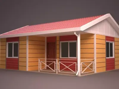 HOME house with roof 3D model