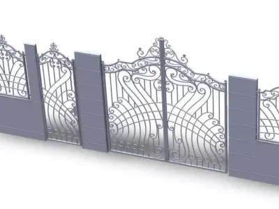 Majestic doors and gates 3D model