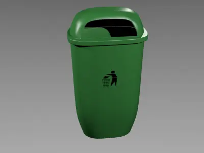 Trash bin 3D model 6