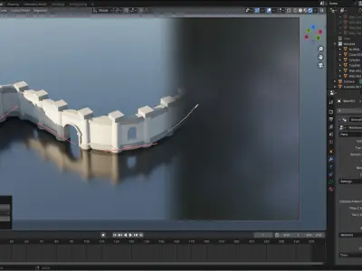 Blender 4 Geometry Node Walls and Columns 3D model