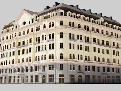 Eastern European Building 020 Low-poly 3D model
