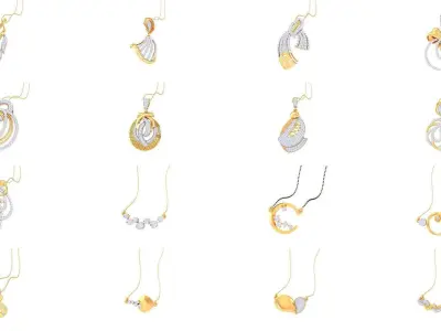 66 Light weight Pendant Charms 3dm stl render pack