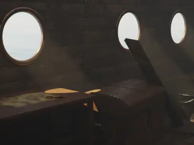 Old Ship Interior 3D model