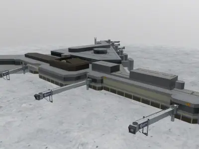 EGCC Terminal 3 Low-poly 3D model