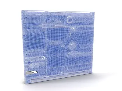 Futuristic SciFi Panel Model Pack with LED Details Low-poly 3D model