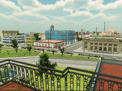 Colonial City Pack Low-poly 3D model