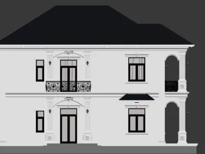  neoclassical house Free 3D model