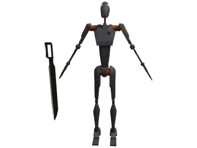 Commando Droid Low-poly 3D model