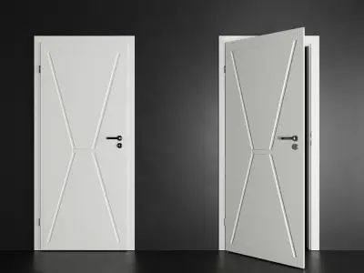 PS Modern Door Series 4 Low-poly 3D model