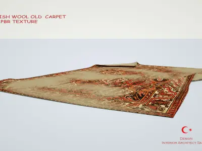  OLD TURKISH CARPET 3D model