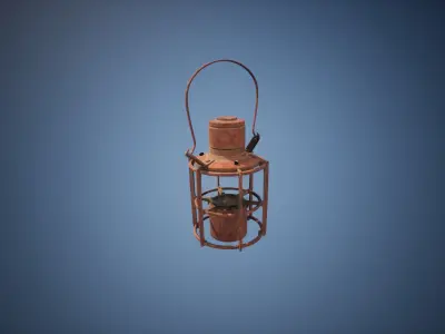 Lantern game ready Low-poly 3D model