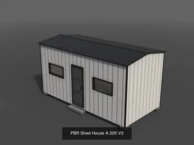 PBR Shed House A 3D Model Pack