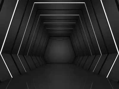 Sci Fi Tunnel 3D model 26
