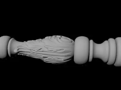 baluster door knob 3D model