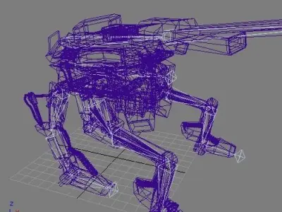 sci-fi Planet Robot Tank D-575 Low-poly 3D model