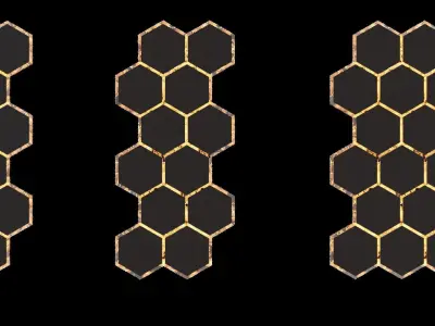 Sci-Fi Honeycombs Low-poly 3D model