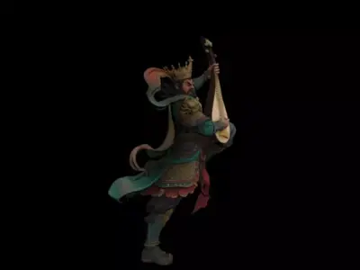 Chinese Zhong Kui the strongman 3D model