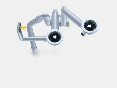 LILLVIKEN Water trap-strainer 2 bowls Low-poly 3D model