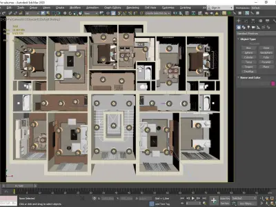 Interior from top view 3D model