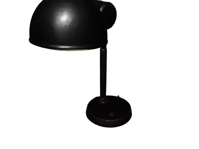Modern Black Flexible Desk Lamp Low-poly 3D model